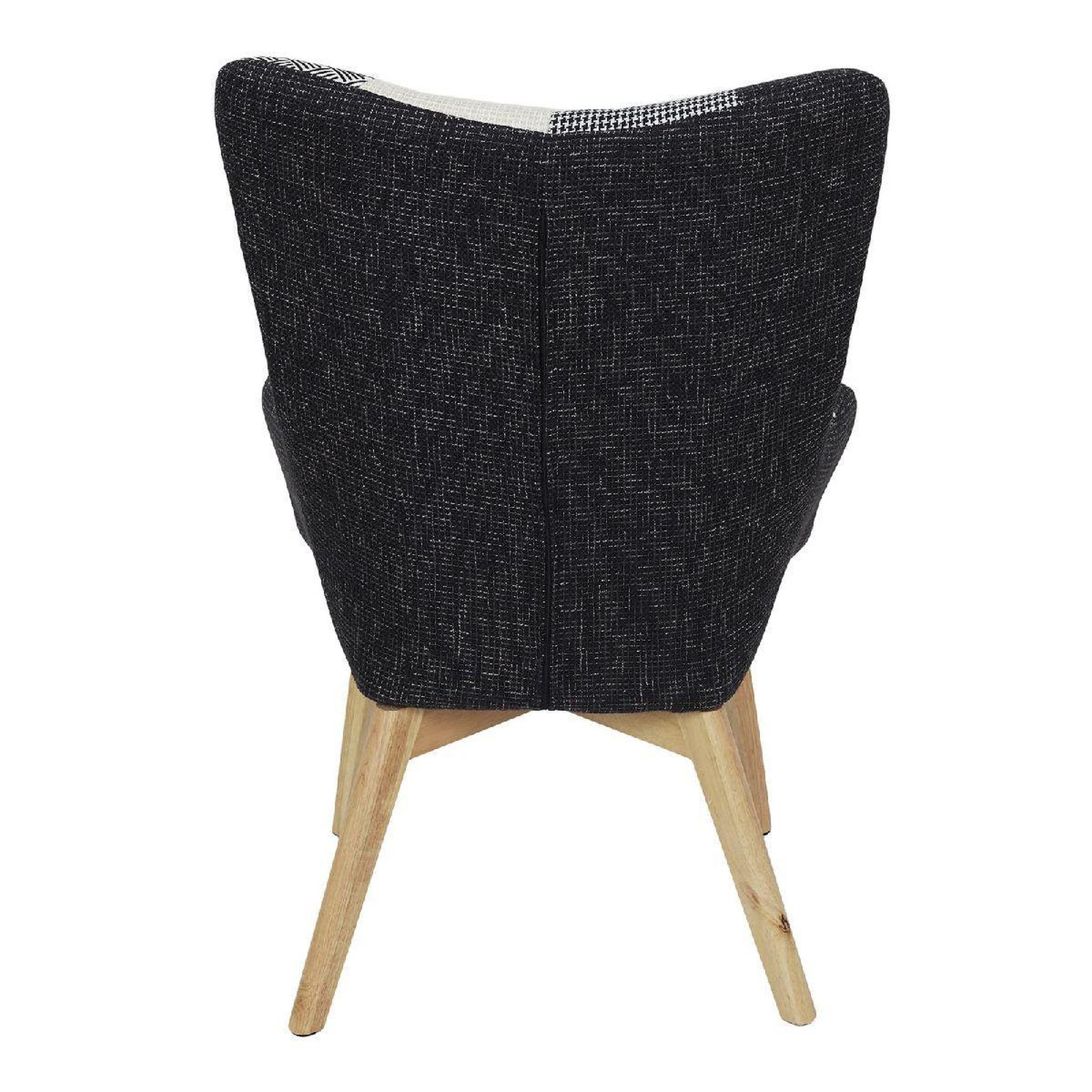 Voir la diapositive 4 : The Home Deco Factory Fauteuil Patchwork  Helsinki  71cm Noir