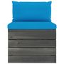 Voir la diapositive 4 : VIDAXL Salon palette de jardin 2 pcs avec coussins Bois de pin massif