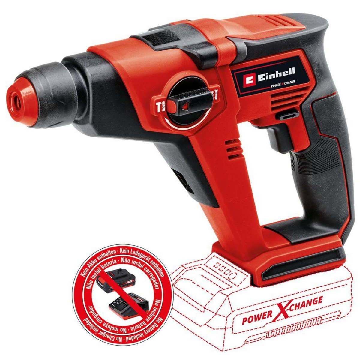 Einhell Marteau perforateur sans fil TE-HD 18/12 Li - Couple max. 14 Nm - sans batterie