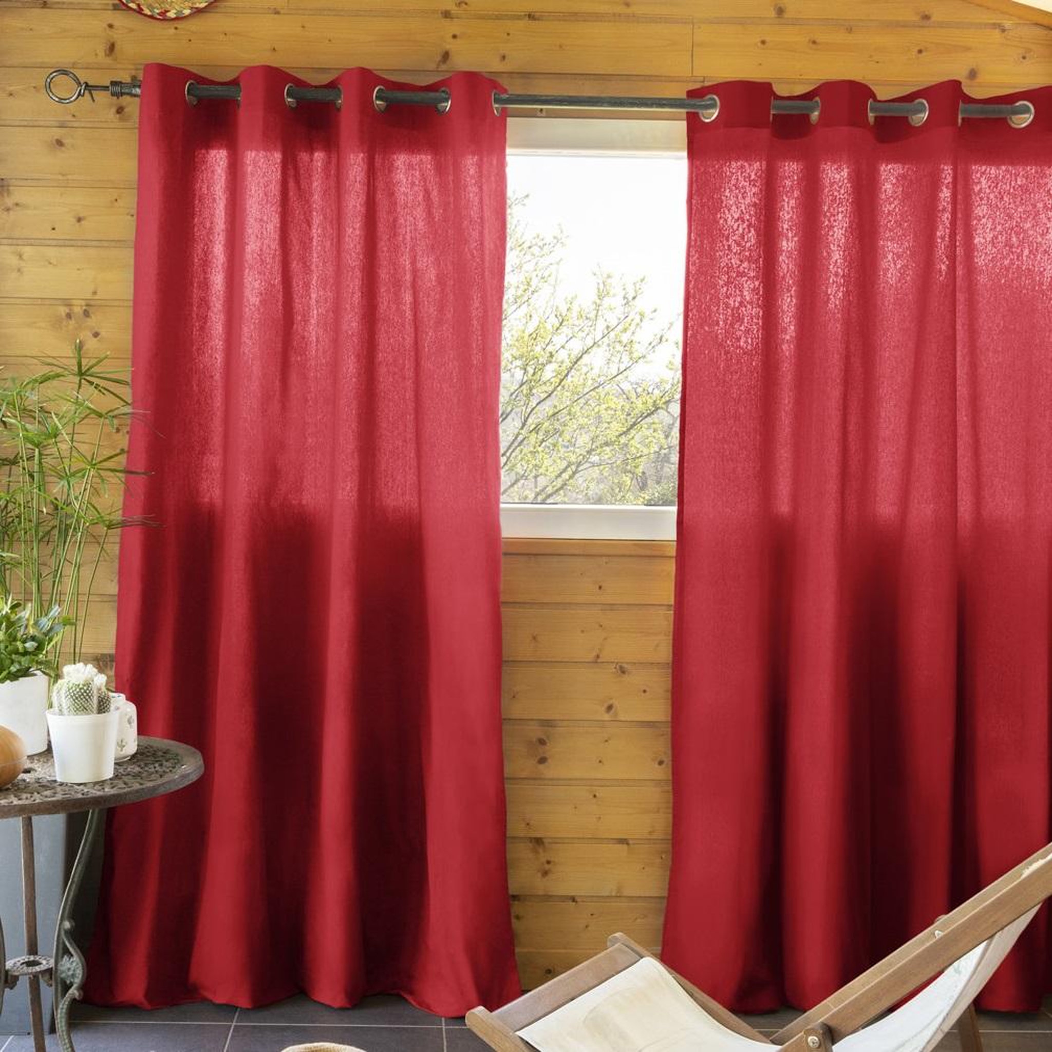 Voir la diapositive 3 : Eden Rideau en coton kala design et moderne
