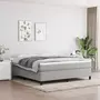 VIDAXL Sommier a lattes de lit avec matelas Gris clair 180x200cm Tissu