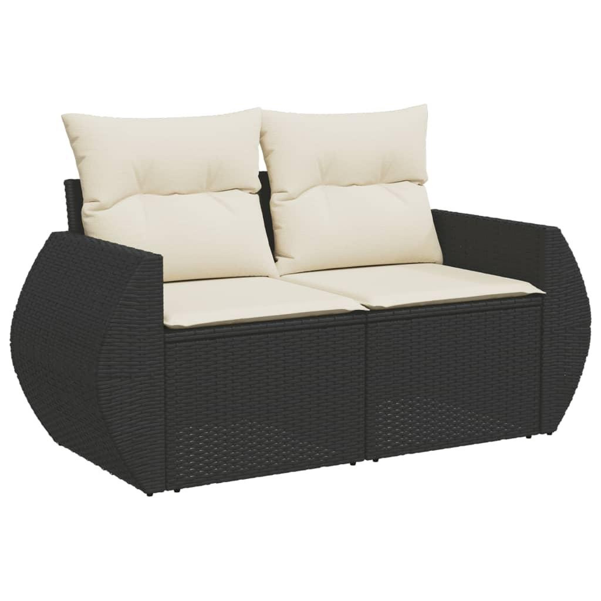 Voir la diapositive 3 : VIDAXL Salon de jardin 8 pcs avec coussins noir resine tressee