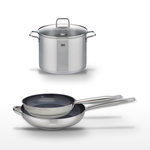 ELO Lot 2 Poêles 28/32cm Elo Profi Therm Platinum et Faitout 26cm