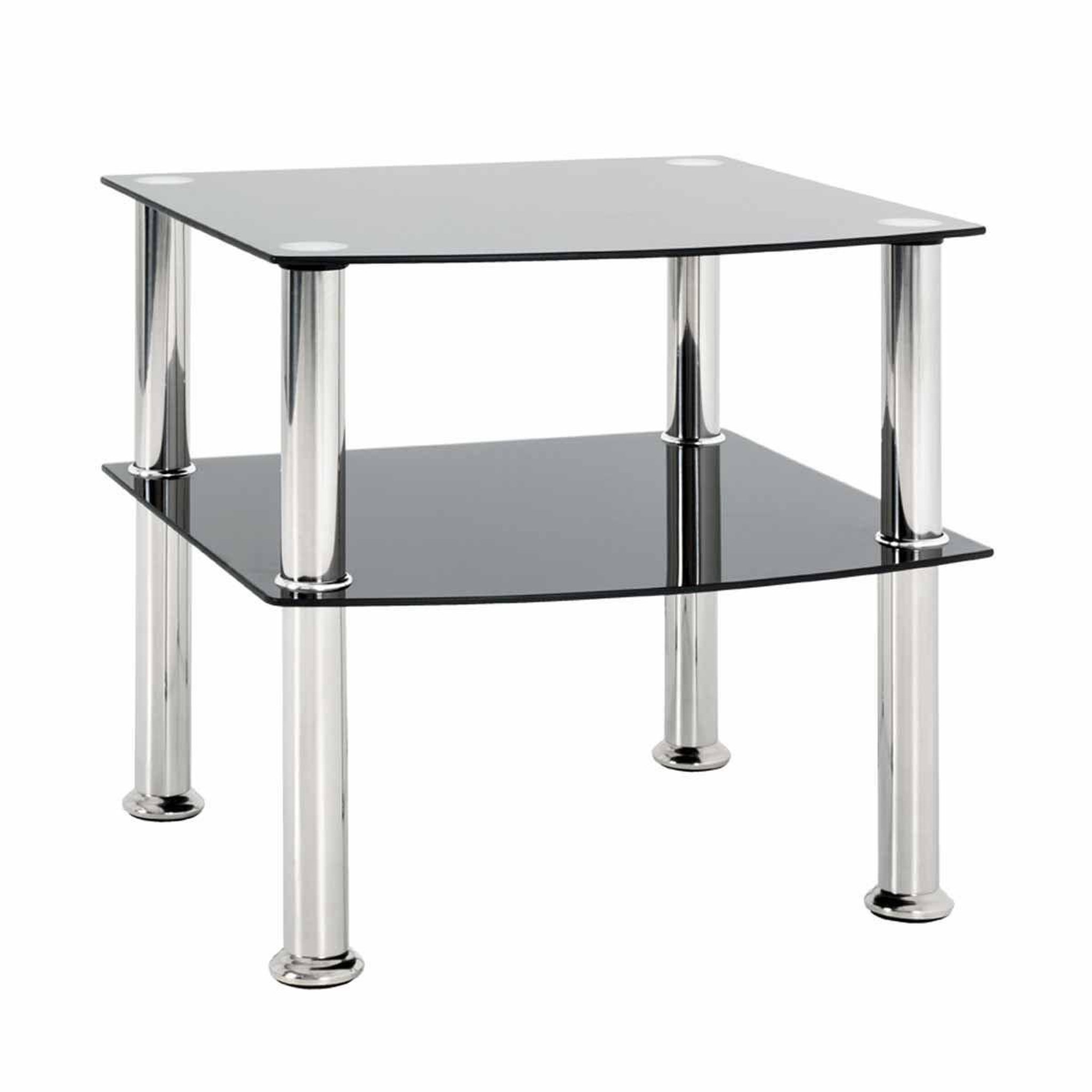 Paris Prix Table d'appoint en verre  gaïa  45cm noir
