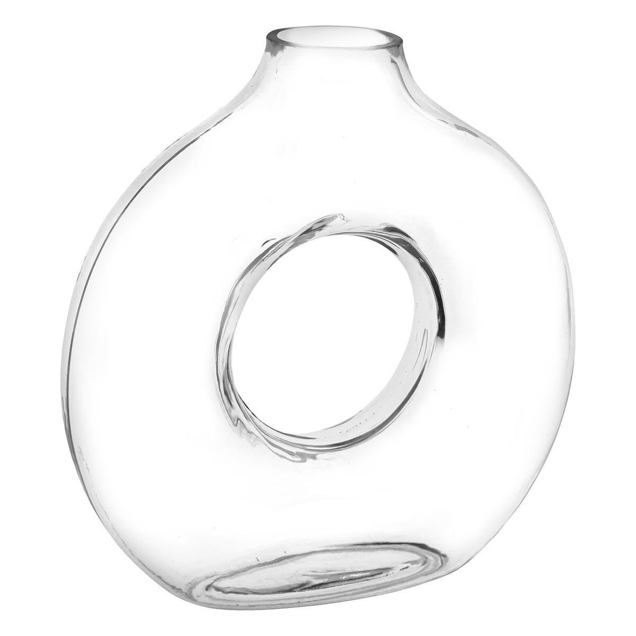 ATMOSPHERA Vase design en verre  circle  25cm transparent