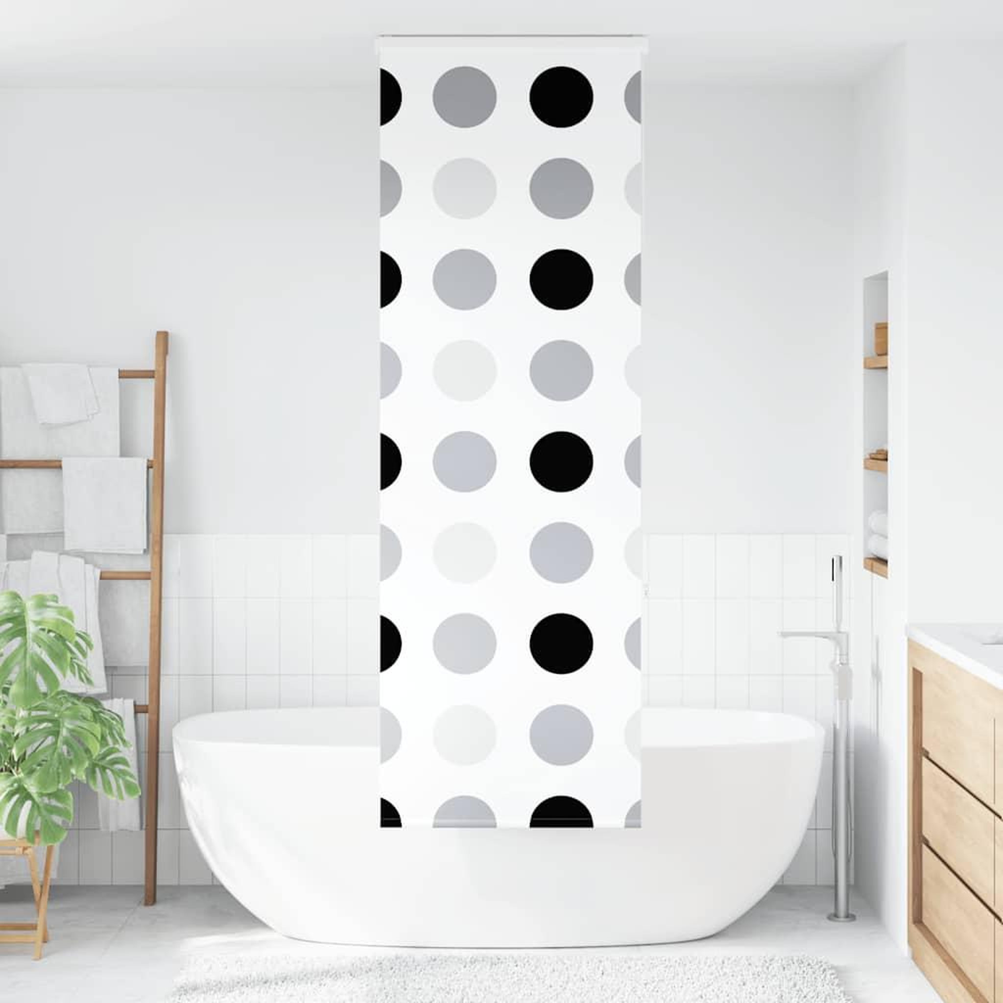 Voir la diapositive 2 : VIDAXL Store enrouleur de douche avec cassette largeur du tissu 56 cm