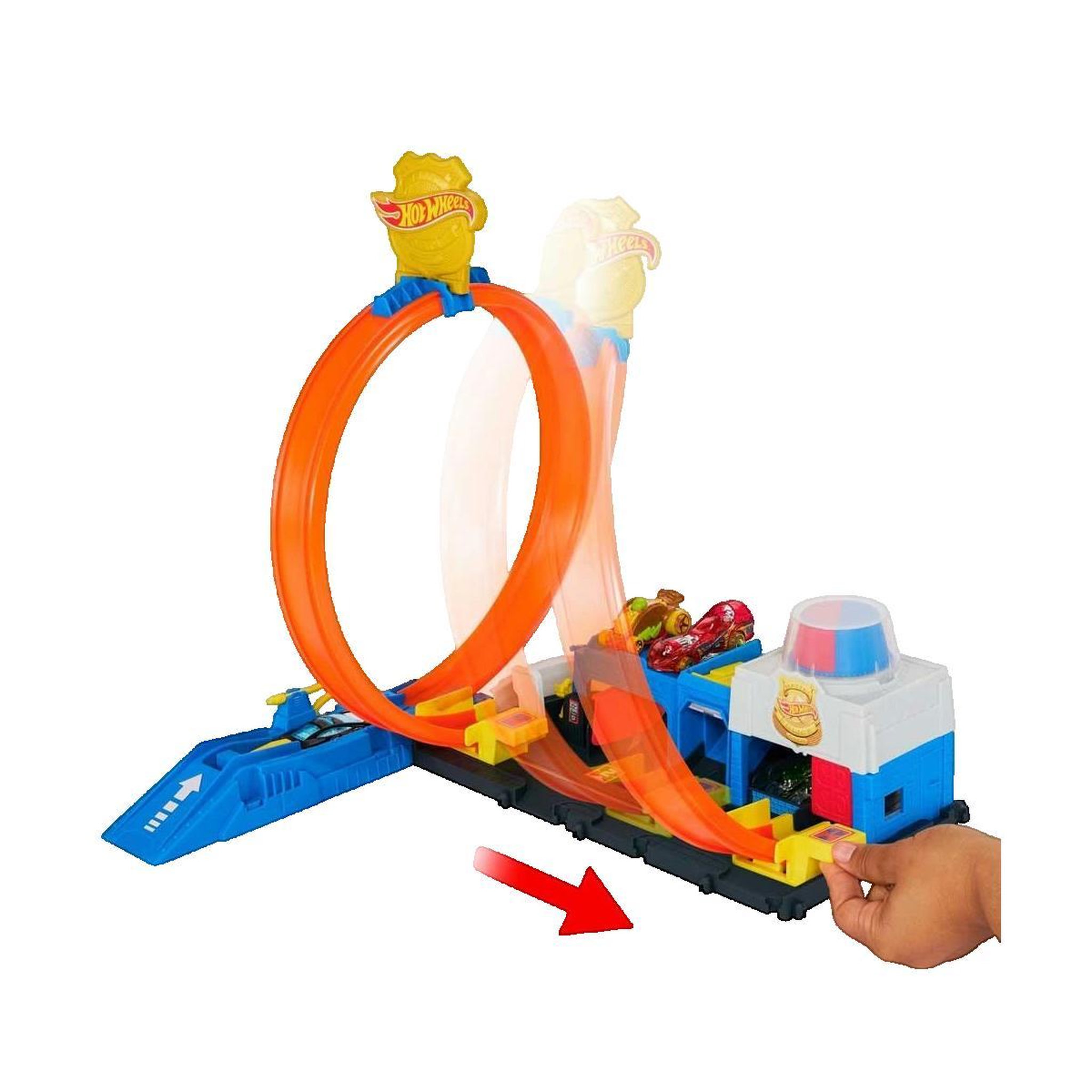 Voir la diapositive 3 : MATTEL Jeu de construction Mattel Piste Super Station de Police