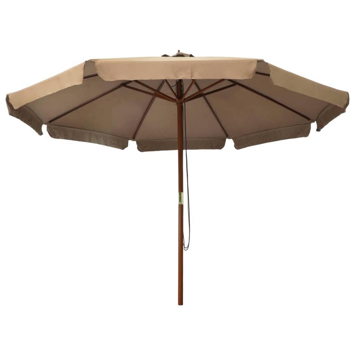 VIDAXL Parasol d'exterieur avec mat en bois 330 cm Taupe