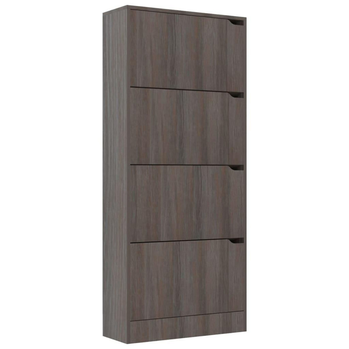 VIDAXL Armoire a chaussures 4 portes Chene sonoma gris Bois ingenierie