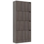 Voir la diapositive 3 : VIDAXL Armoire a chaussures 4 portes Chene sonoma gris Bois ingenierie