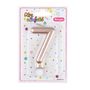 Voir la diapositive 2 : Paris Prix Bougie d'Anniversaire  Chiffre 7  7cm Rose Gold