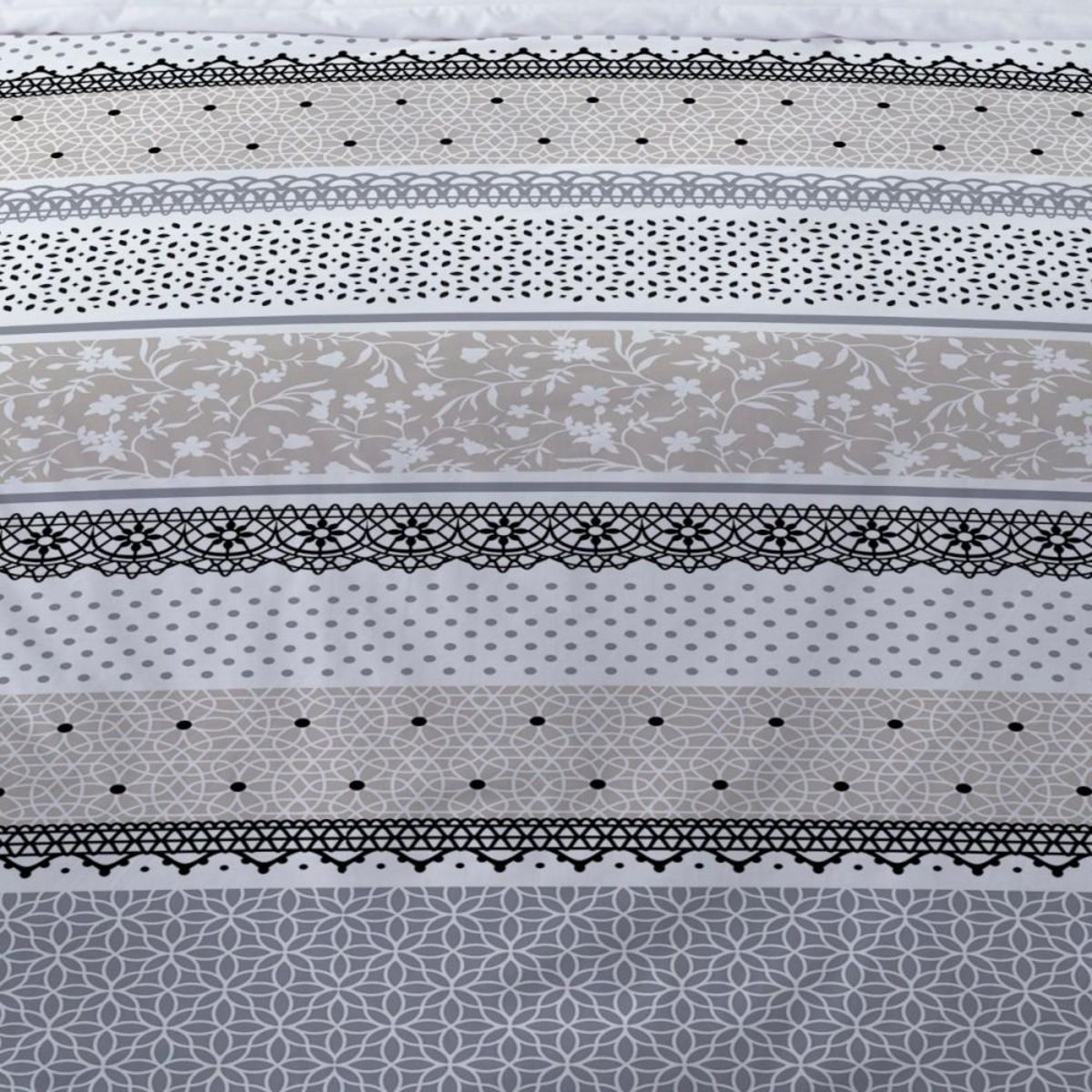 Dourev Housse de couette 240x220 OLGA + 2 taies 100% coton