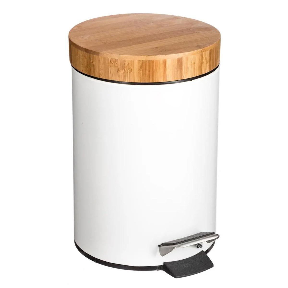 FIVE Poubelle de Salle de Bain  Natureo  3L Blanc
