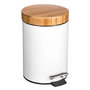 Voir la diapositive 1 : FIVE Poubelle de Salle de Bain  Natureo  3L Blanc
