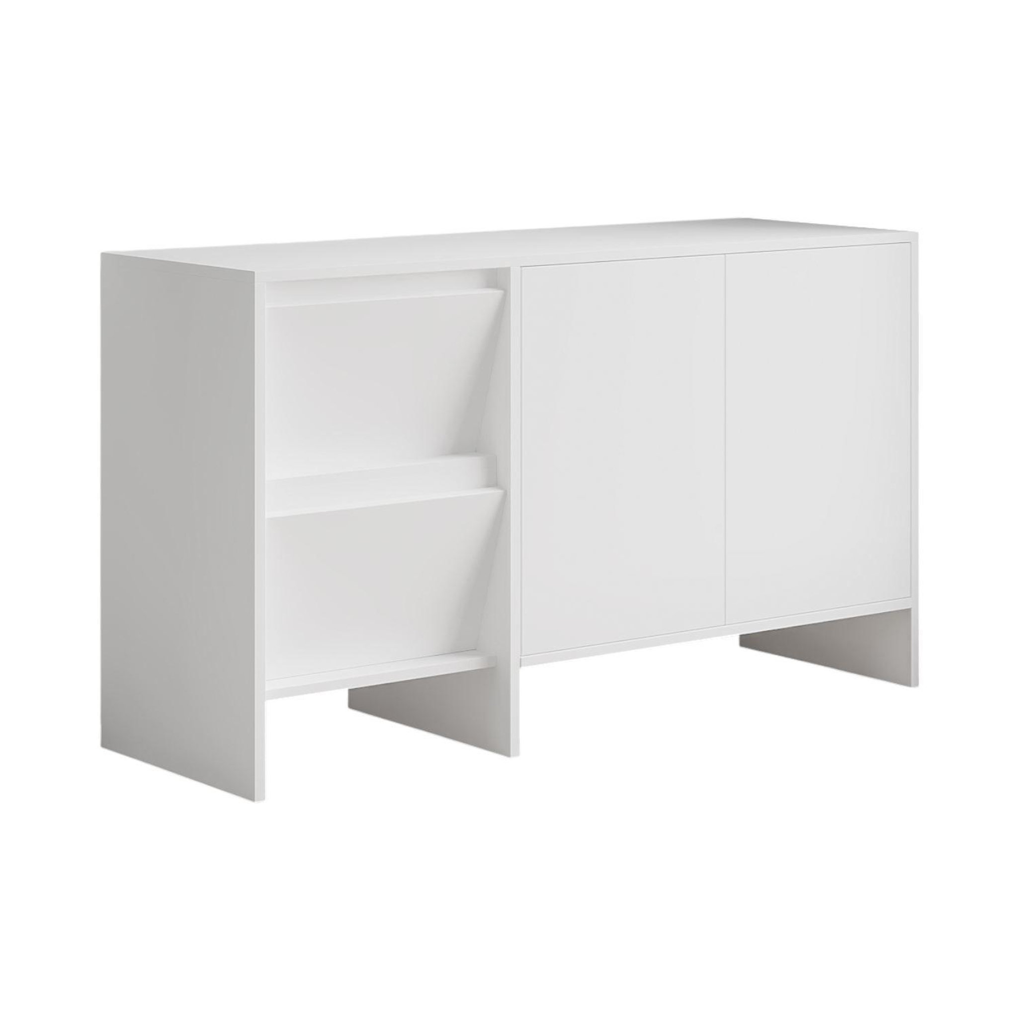 Habitat et Jardin Buffet en bois  laris 130  - 130 x 44 x 82 cm - blanc