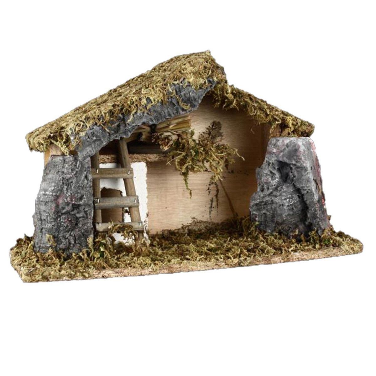 FEERIC LIGHT & CHRISTMAS Crèche de Noël - Bois et mousse