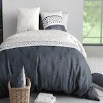 ATELIER DU COTON Parure Housse De Couette 100% Coton 57fils Arcadia. Coloris disponibles : Multicolore