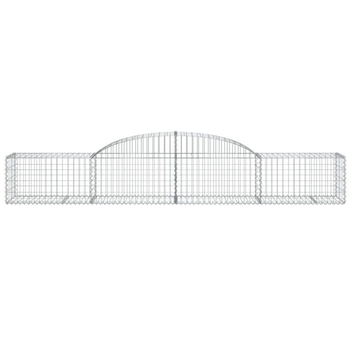 VIDAXL Paniers a gabions arques 7 pcs 300x50x40/60 cm fer galvanise