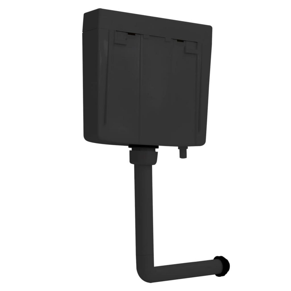 VIDAXL Reservoir de toilette avec entree d'eau inferieure 3/6 L Noir