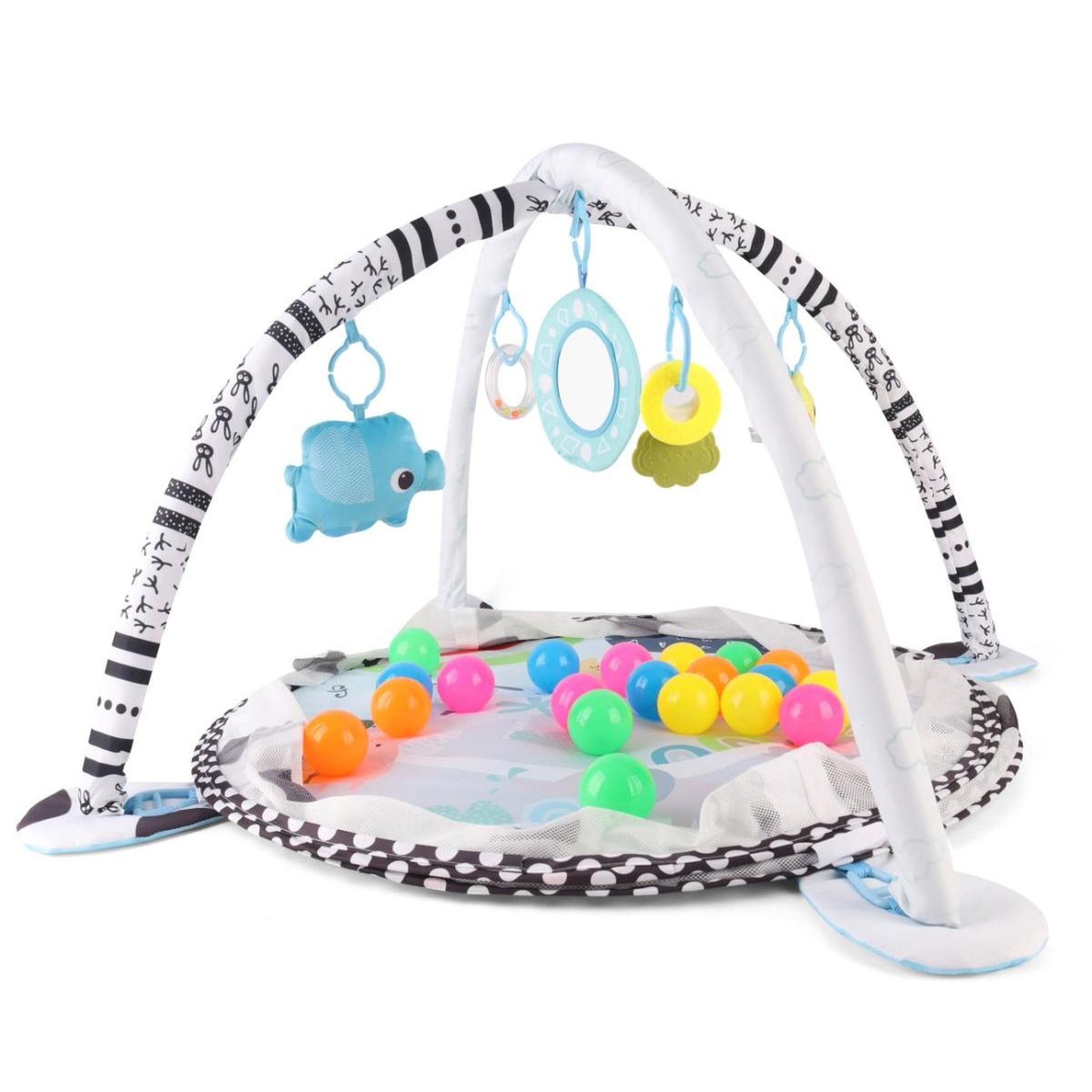 Voir la diapositive 4 : MILLY MALLY Tapis d'éveil 2-en-1 TinyMini Rond avec barrière