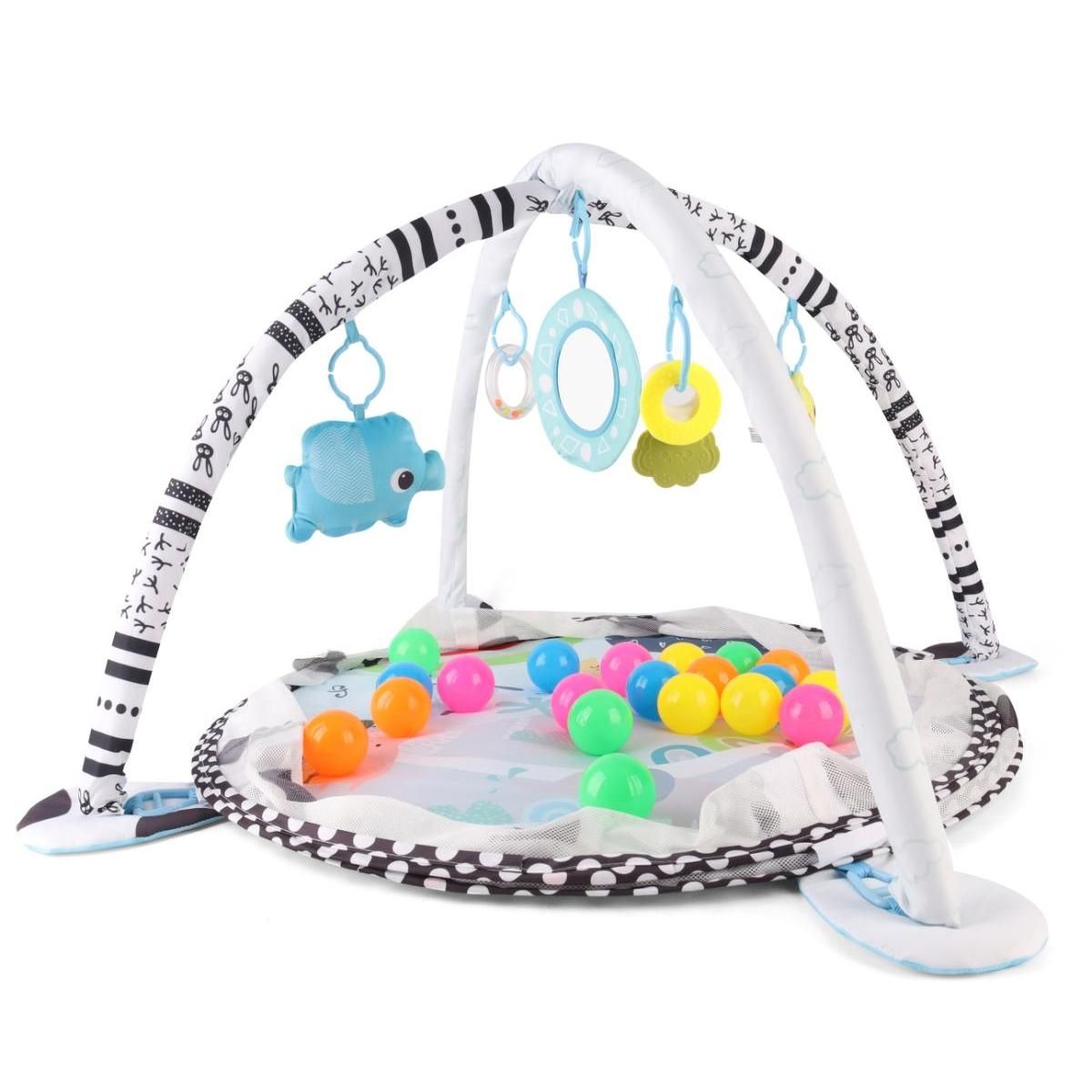 MILLY MALLY Tapis d'éveil 2-en-1 TinyMini Rond avec barrière