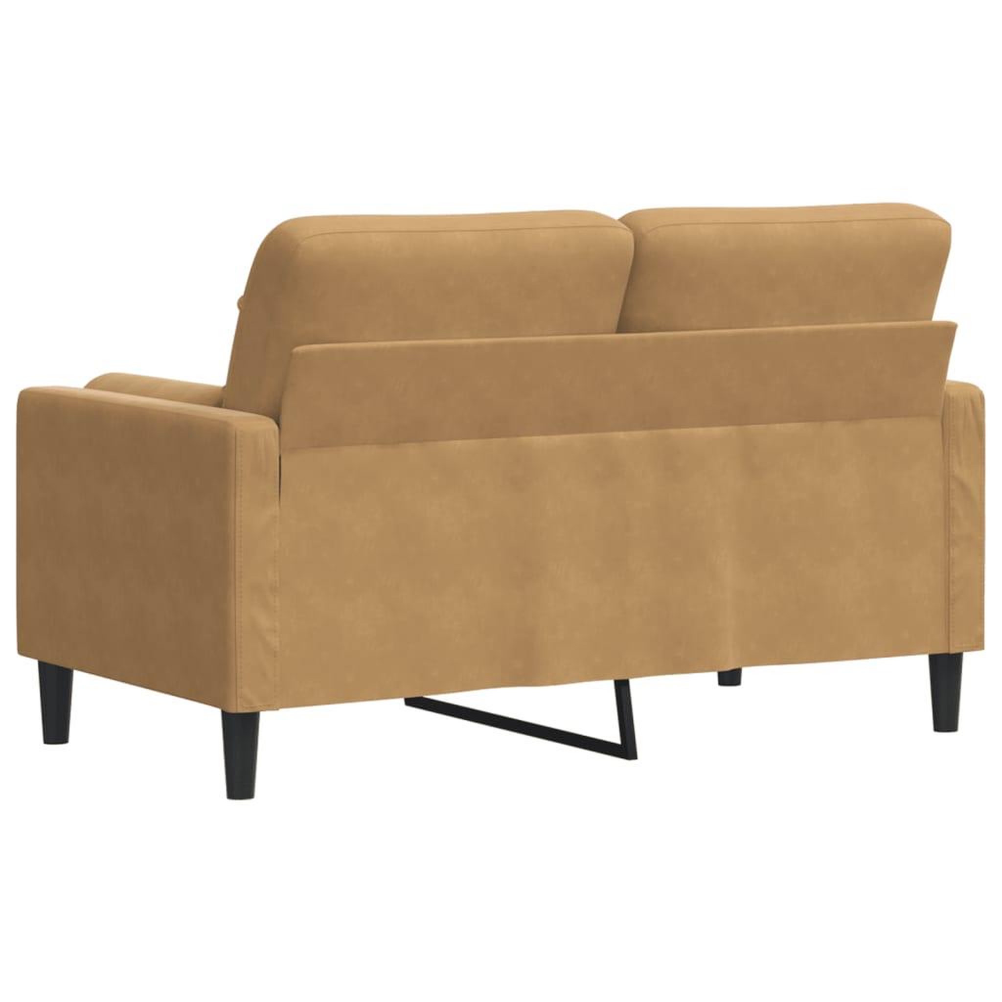 Voir la diapositive 5 : VIDAXL Canape 2 places avec oreillers decoratifs brun 120 cm velours