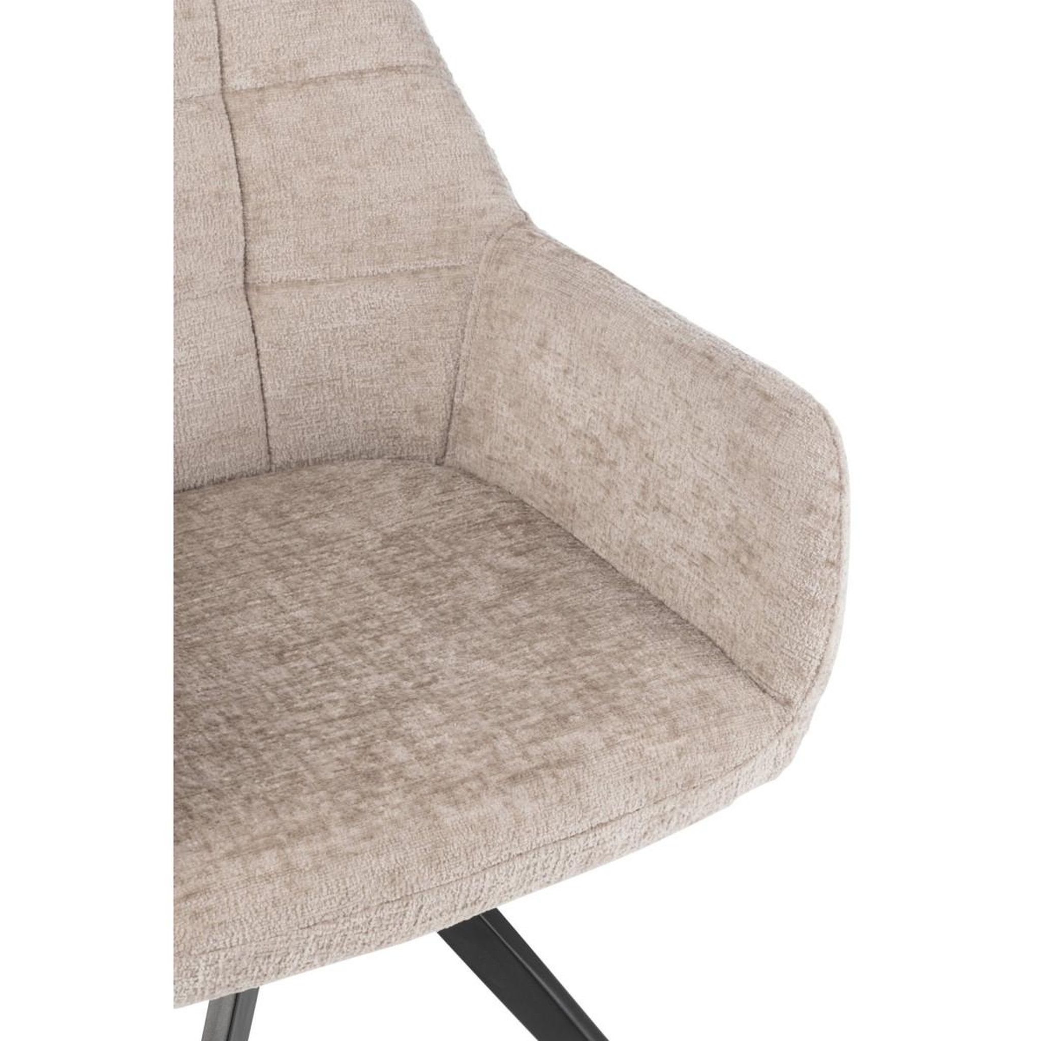 Voir la diapositive 6 : J-LINE Chaise design pivotante  louna  84cm grège