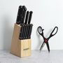 Voir la diapositive 6 : Paris Prix Bloc 11 Couteaux & Ciseaux  Inox  34cm Noir