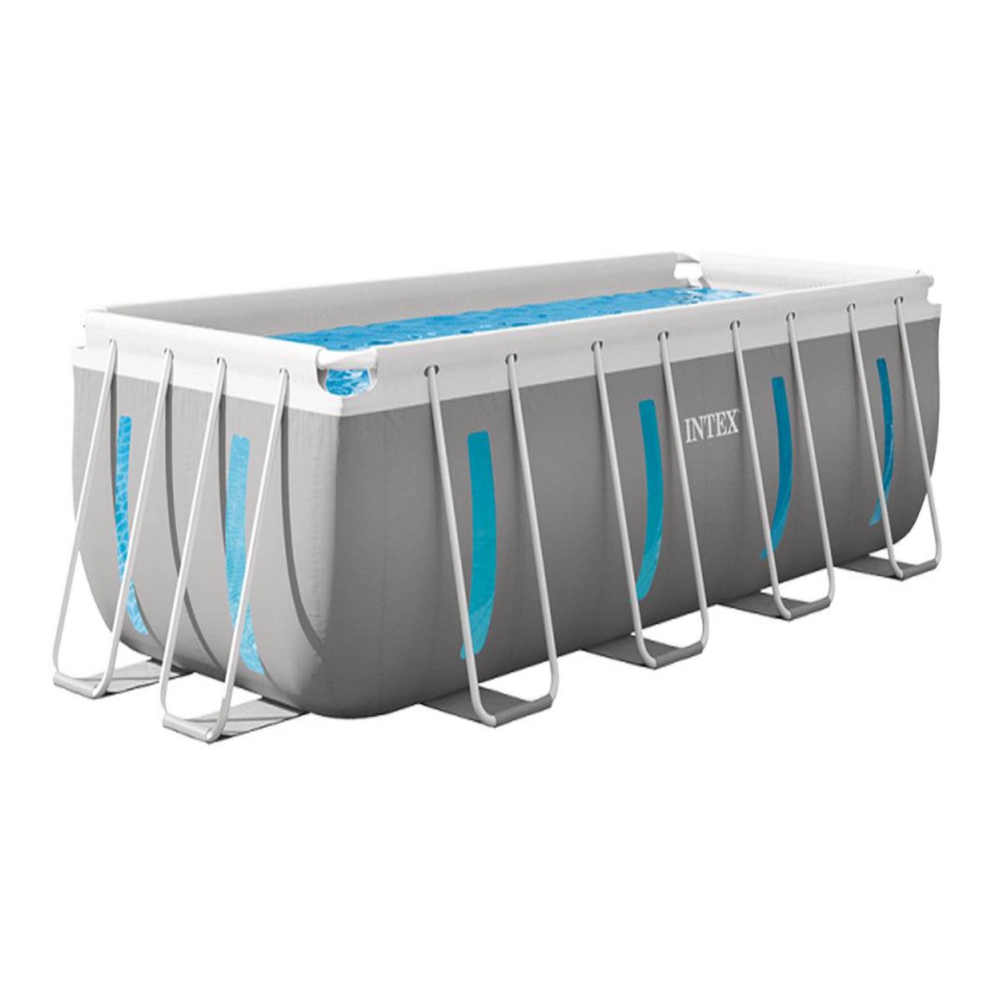 INTEX Piscine tubulaire Prism Frame Clearview rectangulaire 4,00 x 2,00 x 1,22 m - Intex
