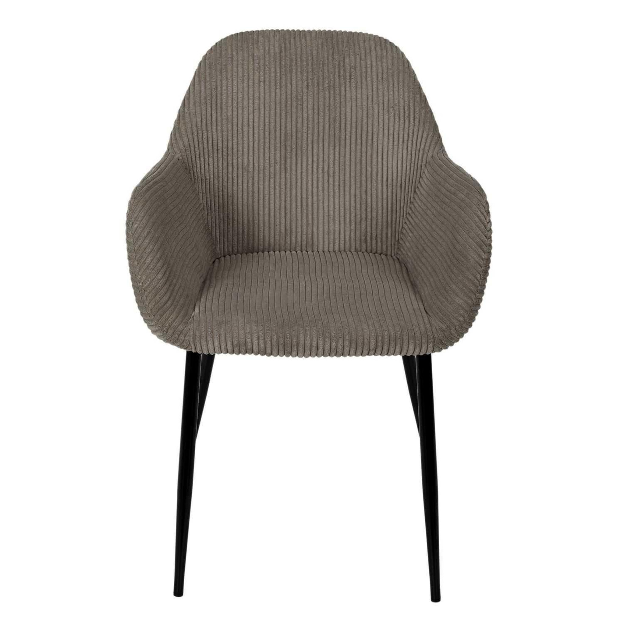 Voir la diapositive 3 : The Home Deco Factory Lot de 2 fauteuils en tissu côtelé DRAMMEN