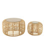 Voir la diapositive 2 : Paris Prix Lot de 2 Tables Basses Gigognes  Africa  80cm Naturel