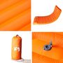 Voir la diapositive 5 : VIDAXL Matelas de camping autogonflant avec oreiller 1 personne orange