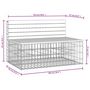 Voir la diapositive 6 : VIDAXL Banc de jardin design gabion 103x70x65cm bois massif de douglas