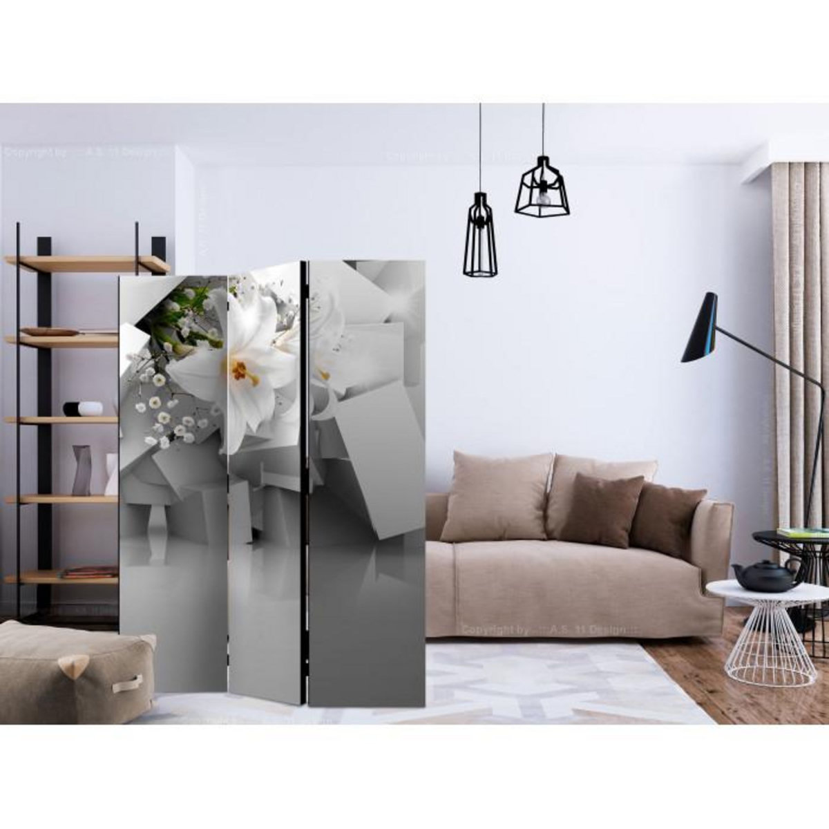 Paris Prix Paravent 3 Volets  Lost in Chaos  135x172cm