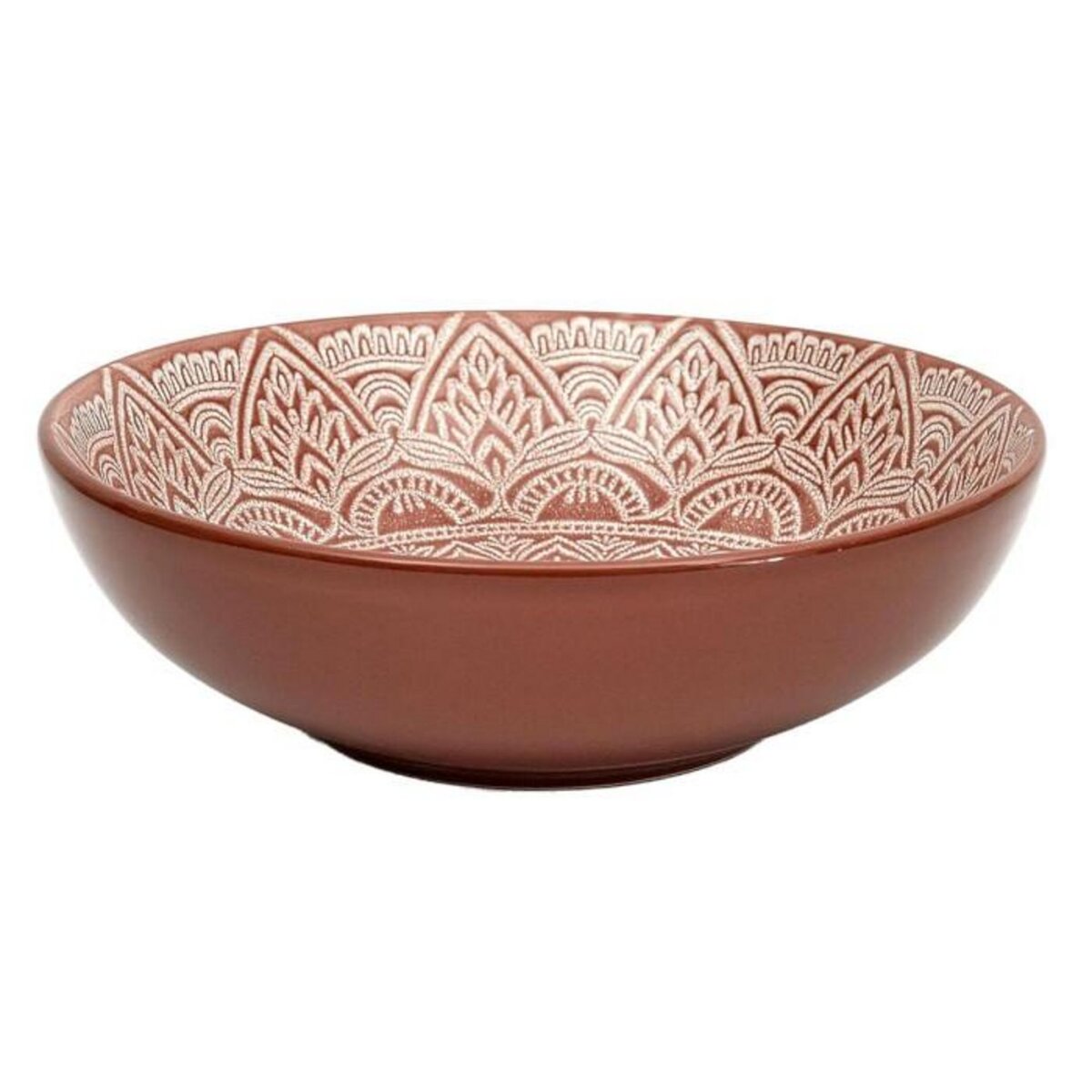 Paris Prix Lot de 6 Assiettes Creuses  Sahara  18cm Terracotta