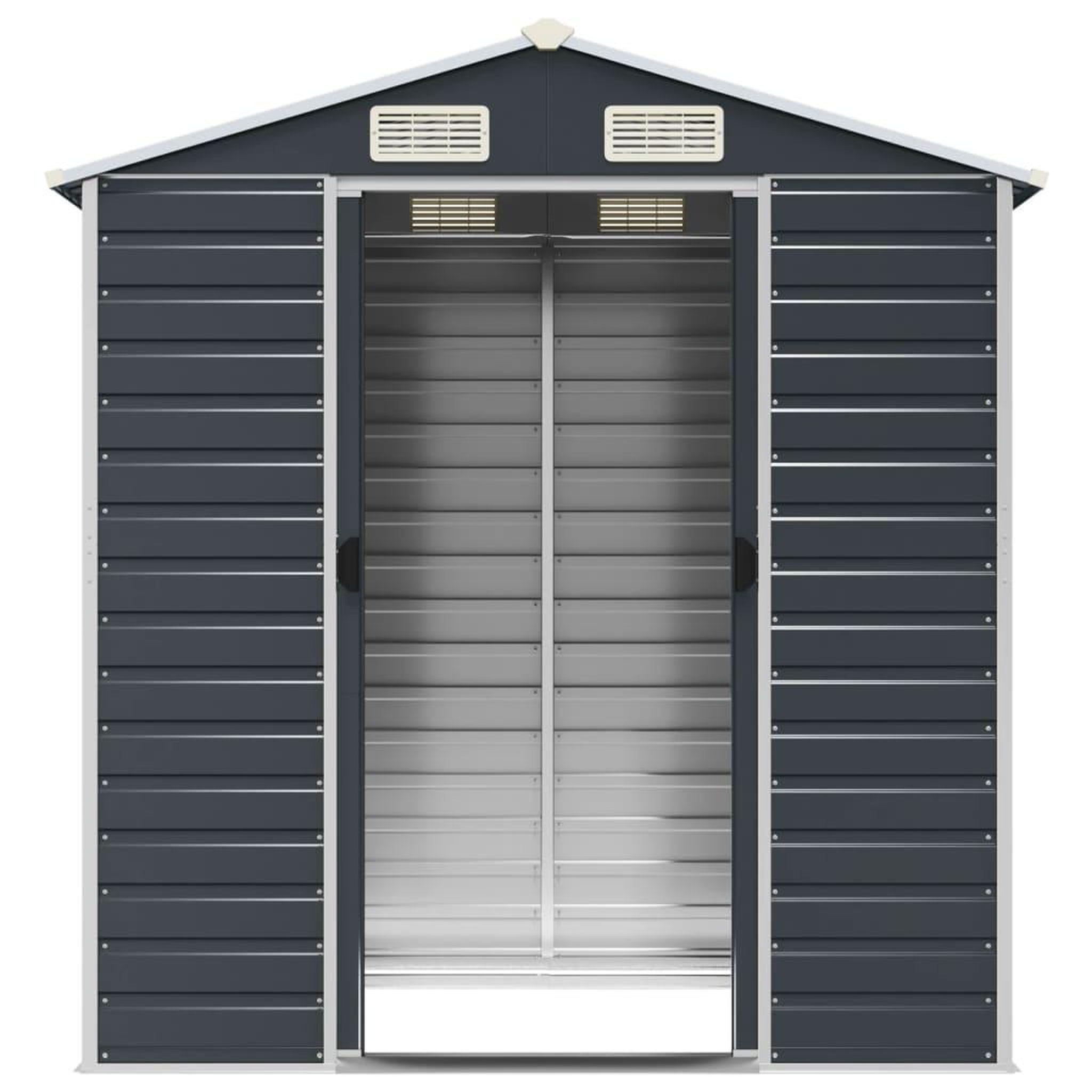 Voir la diapositive 5 : VIDAXL Abri de jardin anthracite 191x130x198 cm acier galvanise