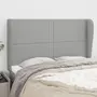 VIDAXL Tete de lit avec oreilles Gris clair 147x23x118/128 cm Tissu