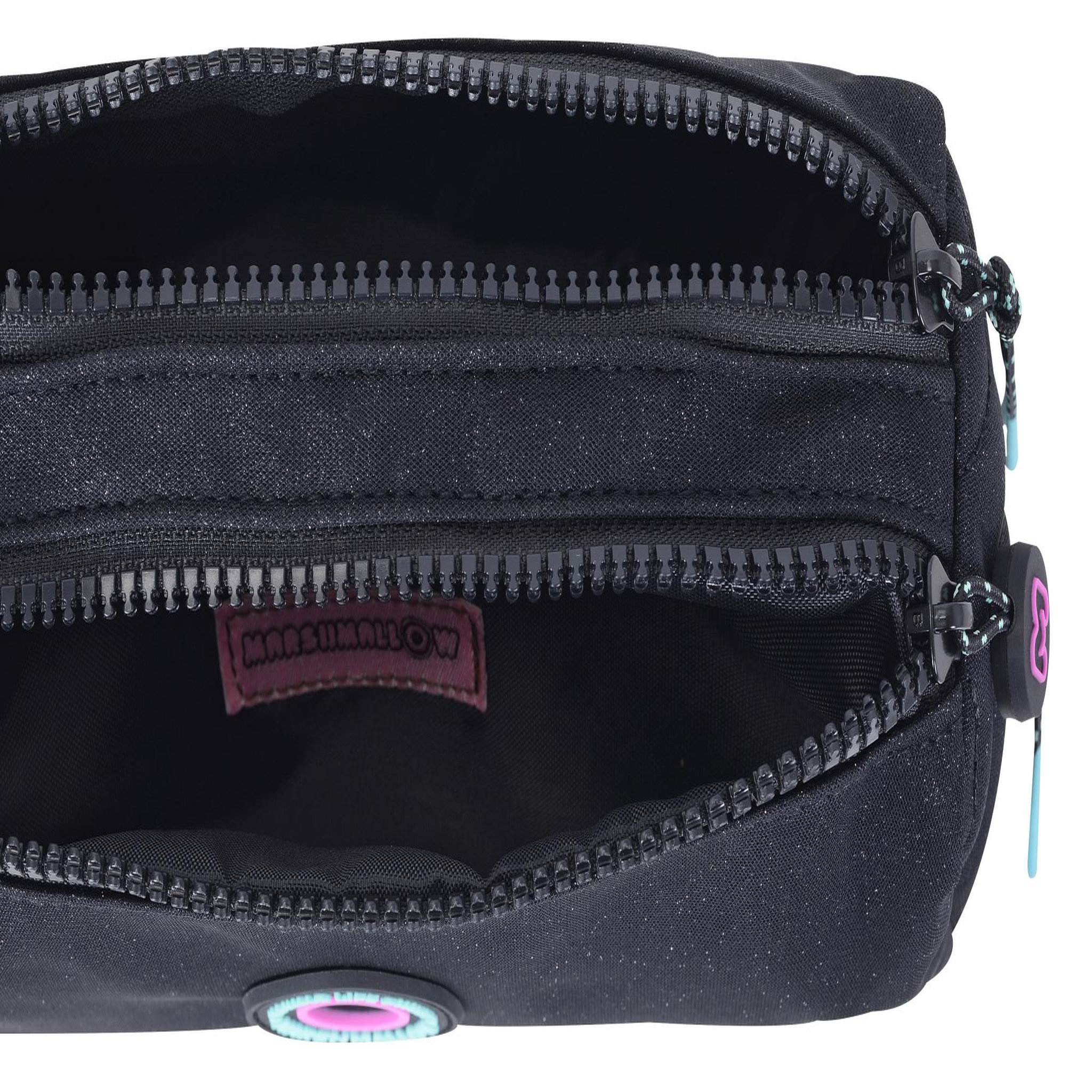 Voir la diapositive 4 : Bagtrotter MARSHMALLOW - Trousse scolaire double compartiment NIGHTY - Noir - Fille