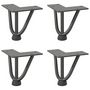 Voir la diapositive 2 : VIDAXL Pieds de table en forme d'epingle a cheveux 4 pcs anthracite