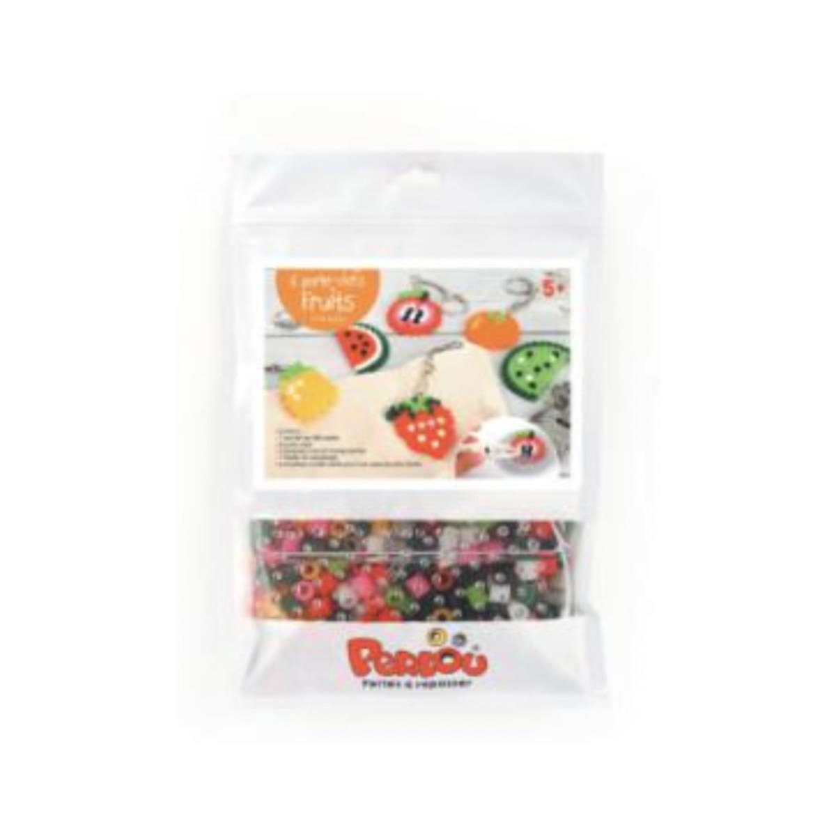 Graine créative Perlou 6 porte cle fruits 500 perles