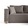 Voir la diapositive 2 : BEST MOBILIER Topaze - canapé d'angle déhoussable réversible 4 places en tissu