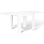 Voir la diapositive 1 : ID MARKET Table à manger extensible rectangle DONA 4-8 personnes blanche 80-160 cm