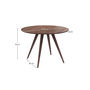 Voir la diapositive 4 : MAISON PAVANE Table ronde 4 personnes en bois foncé finition noyer D105 cm-Liwa