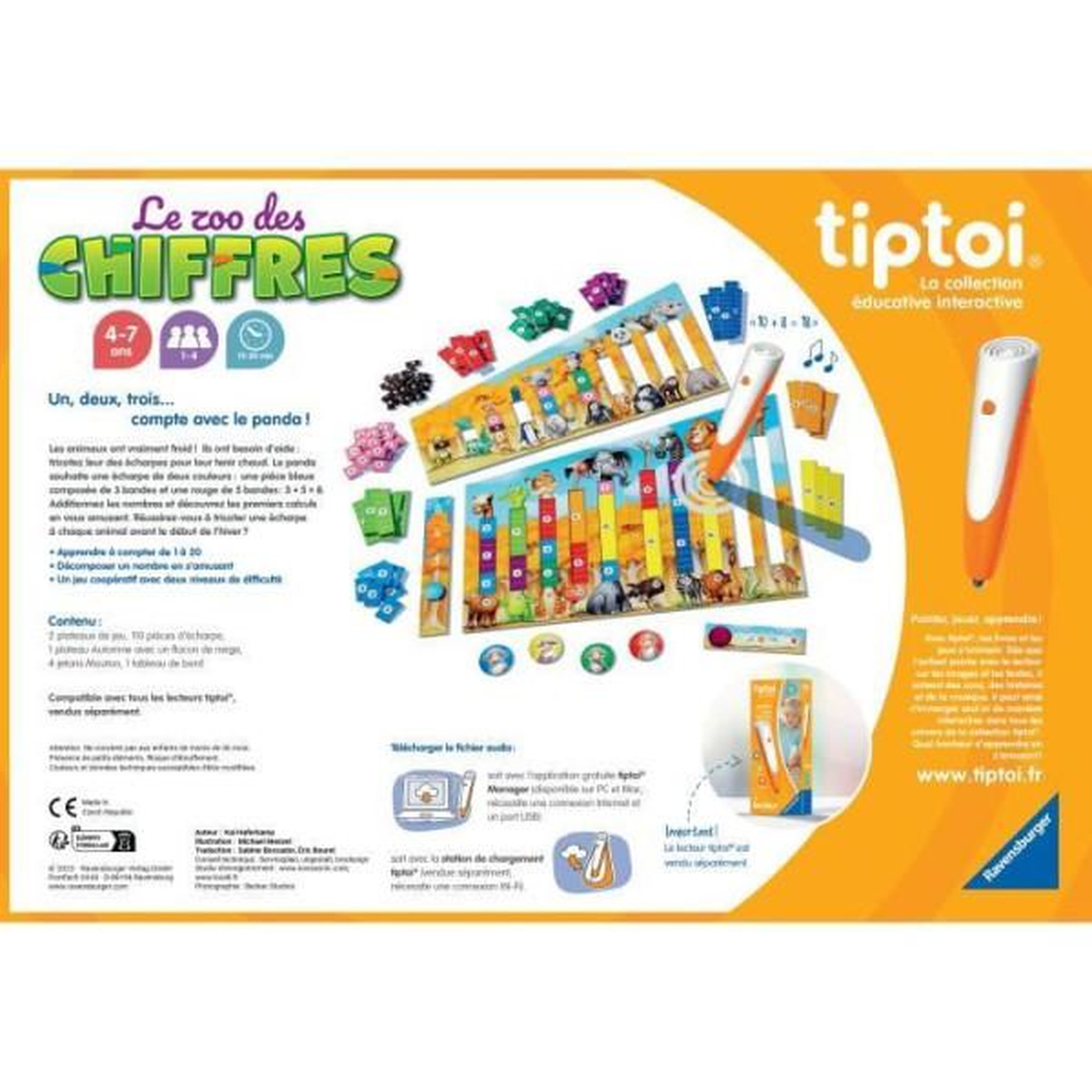 Voir la diapositive 4 : RAVENSBURGER Jeu éducatif ravensburger Tiptoi Le Zoo des chiffres