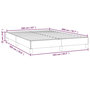 Voir la diapositive 6 : VIDAXL Cadre de lit sans matelas marron fonce 160x200 cm tissu