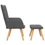Voir la diapositive 4 : VIDAXL Chaise de relaxation avec tabouret Gris fonce Tissu