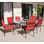 Voir la diapositive 2 : GARDENSTAR Lot de 6 fauteuils de jardin + coussin terracota TULUM