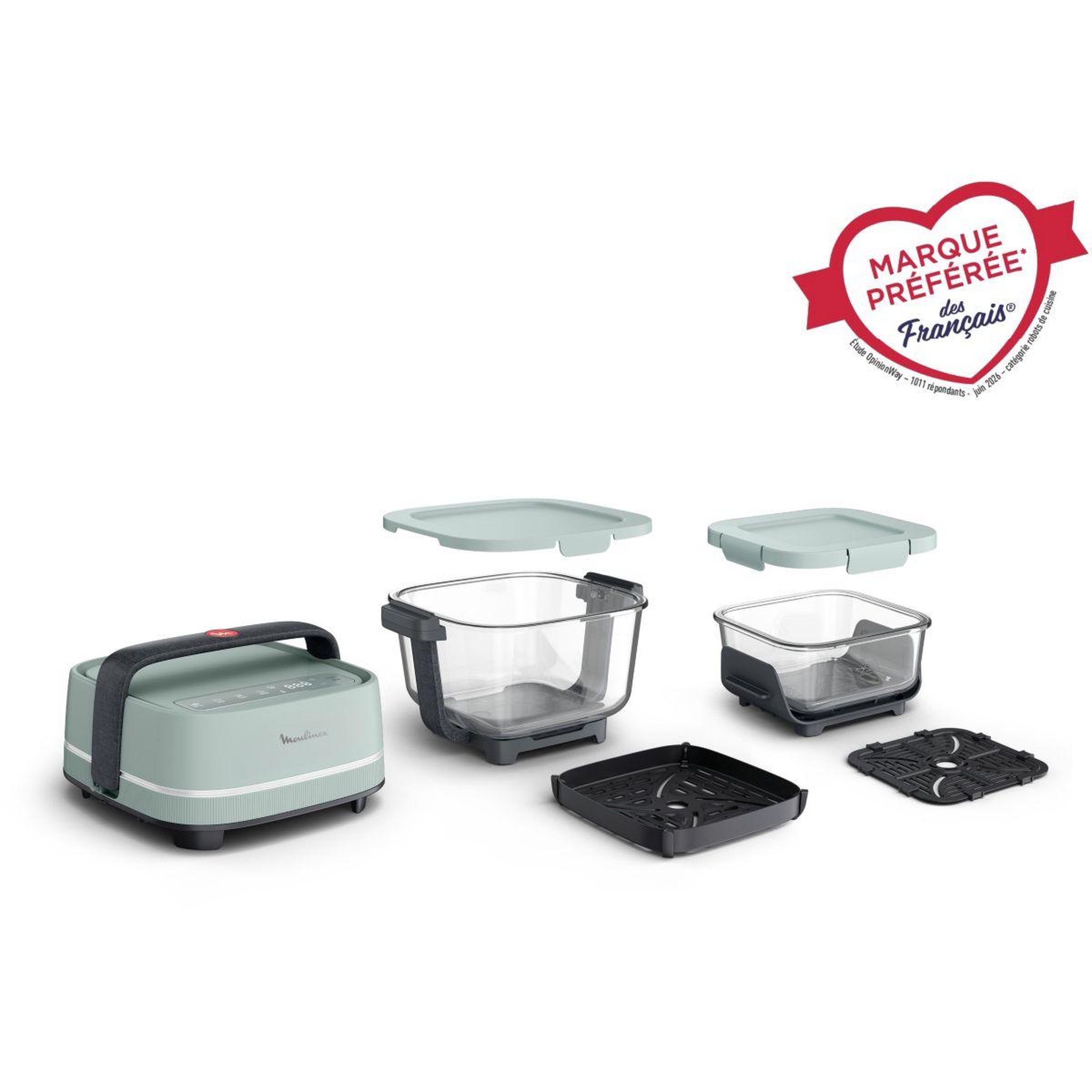 Voir la diapositive 2 : MOULINEX Friteuse sans huile CRISP GO FY7014E0