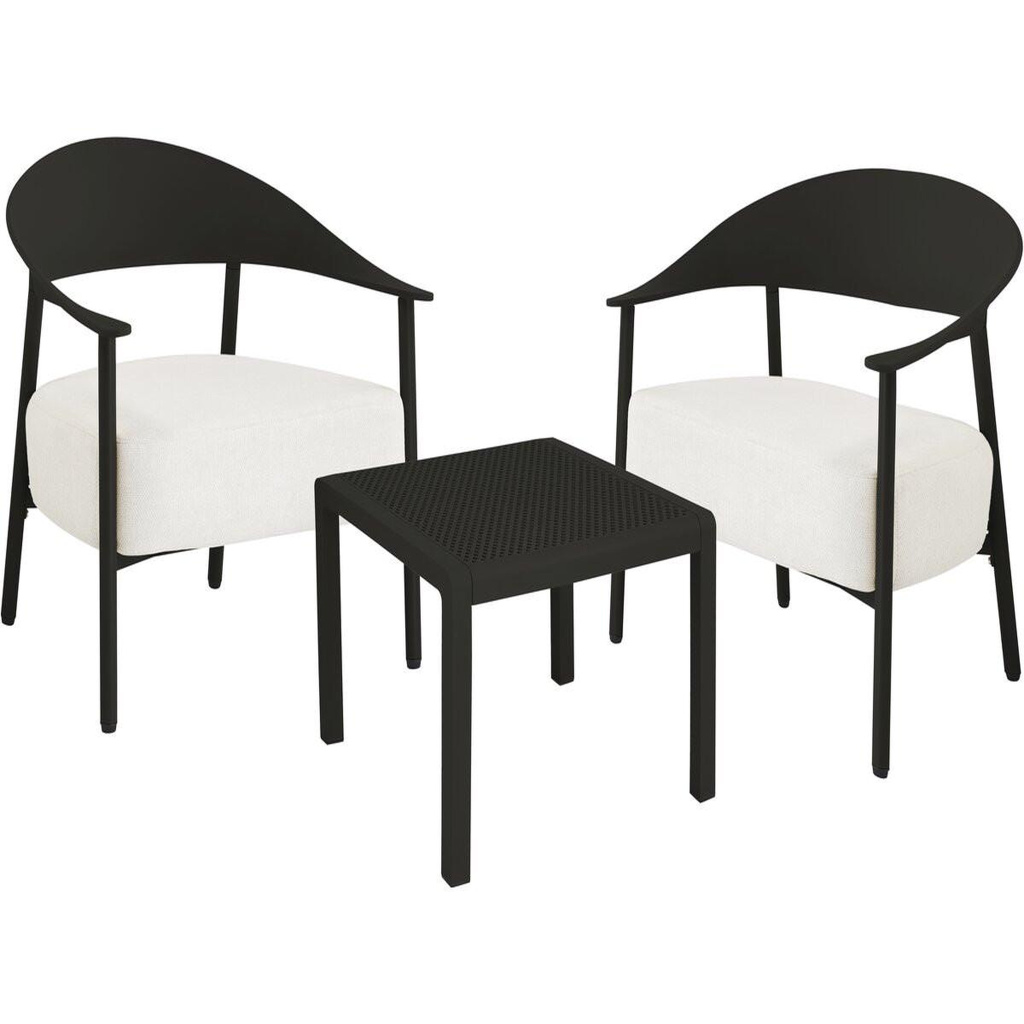 Habitat et Jardin Salon de jardin en métal et plastique  céora  - 2 places - noir