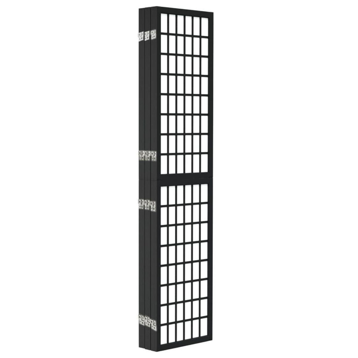 VIDAXL Cloison de separation pliable 6 panneaux 240x170 cm Noir